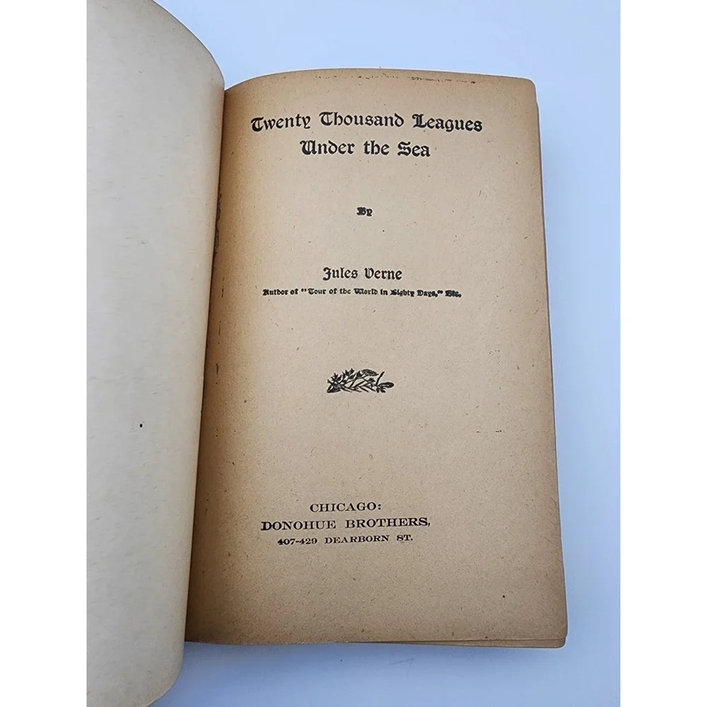 Twenty Thousand Leagues under the Sea Jules Verne Donahue Bros Vtg Rare Undated
